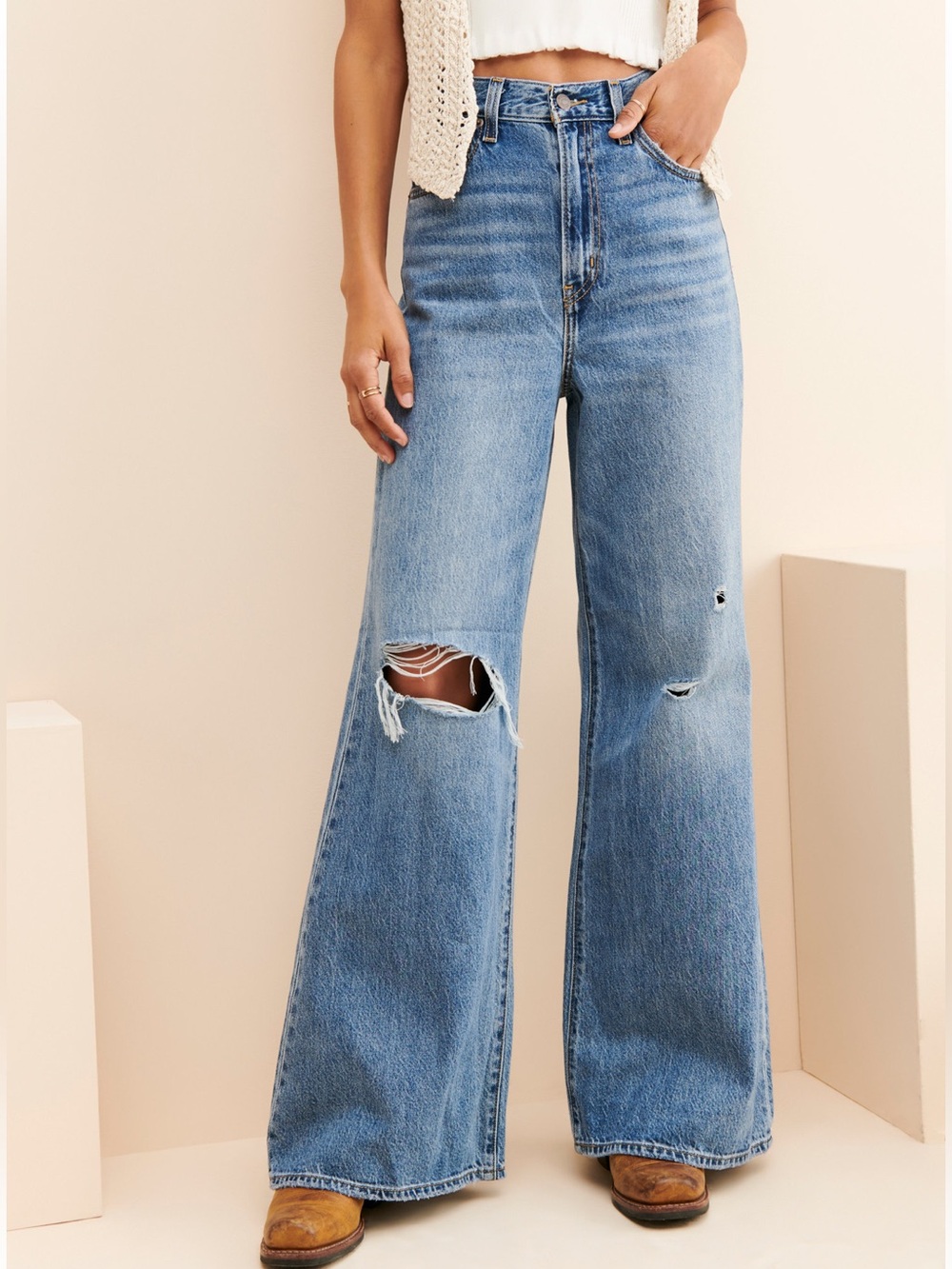 Levi High Rise Loose Flare